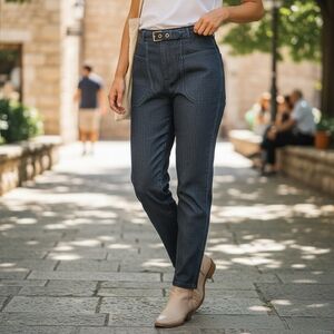 Chaps Dark Blue Straight Jeans for Women